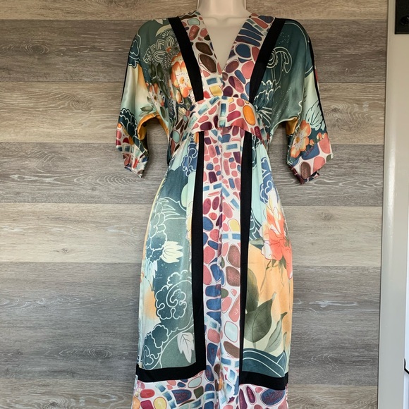 Kimono style silk dress by Single - Picture 1 of 11